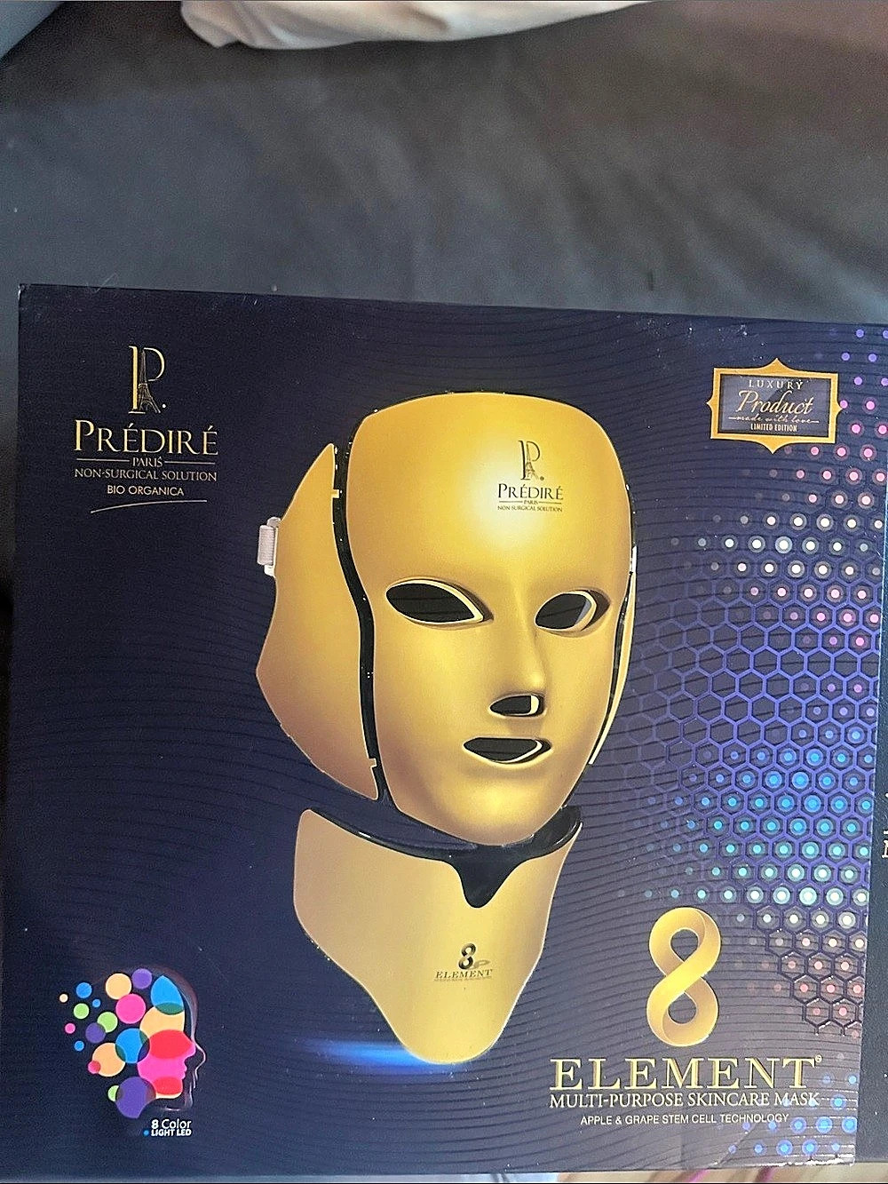PREVIRE 8 Element Multi-Purpose Skincare Mask Gold Skincare Tool NWT